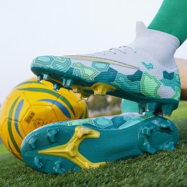 OEM Superfly Football Boots Men Sports Cleats Soccer Shoes AG Kids Trainers Sneakers High Top Sock Athletic foot ball Shoes Man