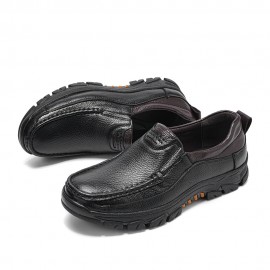 Menico Men Microfiber Leather Breathable Soft Sole Non Slip Comfy Slip On Casual Shoes